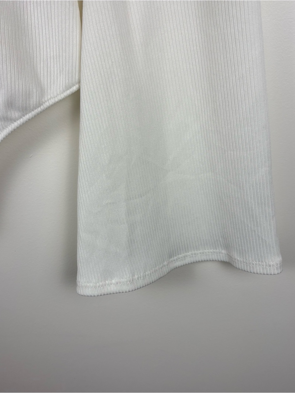 NWT Free People Intimately Charli Ivory Bodysuit Ribbed Bell Sleeve Size Medium - Picture 3 of 7